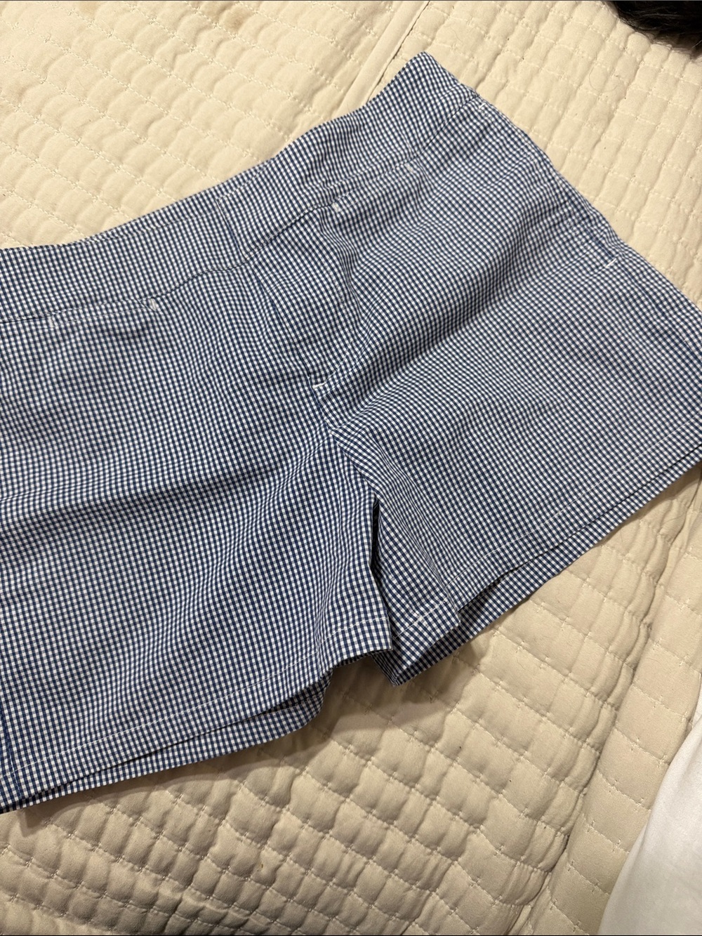 Ralph Lauren blue and white gingham pattern shorts